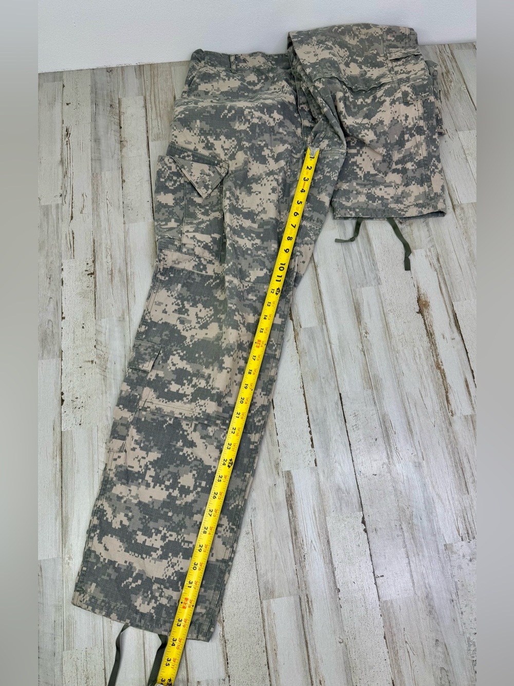 US Army Pant Mens M-L 34x34 Camo Cargo Tapered Military Uniform Combat Workwear - Picture 9 of 13